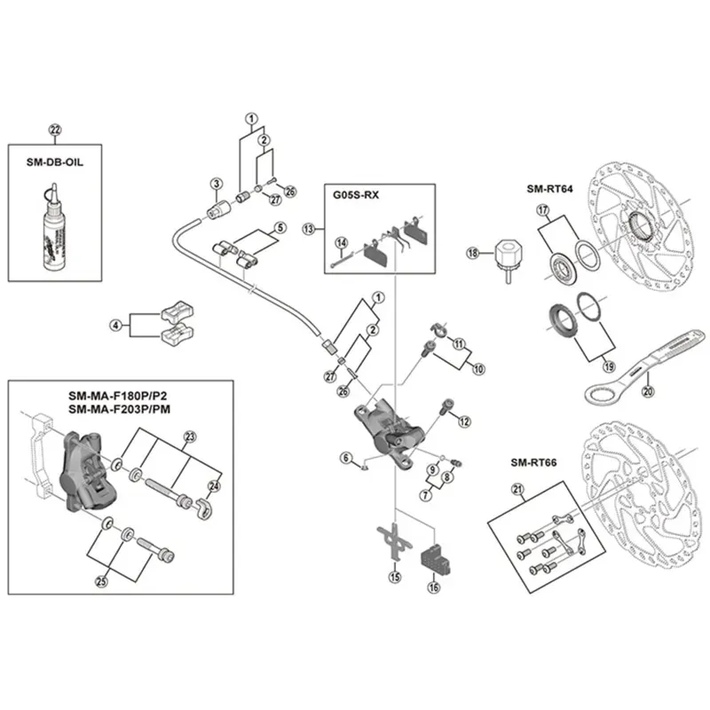 Shimano Spares Disc Hose Olive and Insert-1